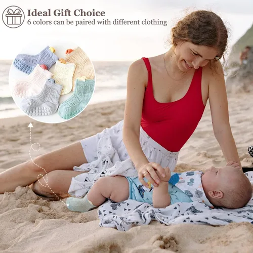Vista 8 de ZURLEFY Nuevos calcetines de malla de verano para bebés, niños y niñas pequeñas, calcetines para recién nacidos, accesorios esenciales para bebés