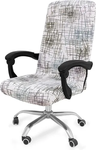 Vista 30 de Smiry fundas elásticas estampadas para silla de oficina de computadora, fundas universales para sillas giratorias de escritorio, extraíbles