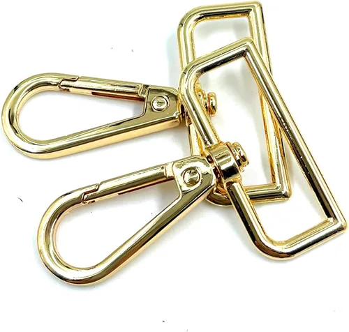 Vista 8 de 10 piezas de 1.5" (38 mm) de diámetro interior anillo D hebilla equipaje hebilla langosta garra giratoria