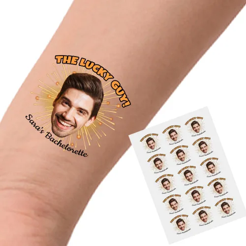 Vista 27 de YESCUSTOM Tatuajes temporales personalizados con foto, tatuaje facial personalizado con logotipo para adultos, parejas, mujeres, hombres, tatuajes