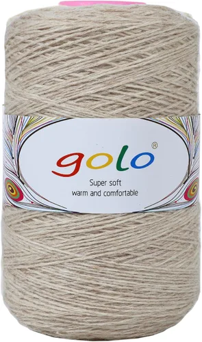 Vista 22 de golo Hilo de Cono de Lana para Tejer 8.8oz 400yd 100% Hilo de Lana para Tejer a Mano 402-Papel Envejecido
