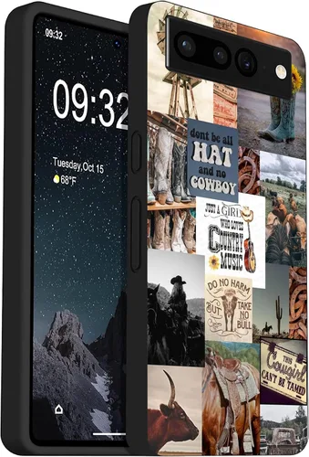 Vista 6 de Funda protectora de TPU compatible con Google Pixel 6, diseño botánico hippie groovy vintage abstracto a prueba de golpes con diseño único