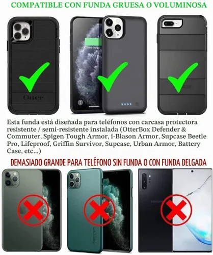 Vista 3 de AH Funda Portadora de Teléfono Celular de Grado Militar para Hombres, Soporte de Teléfono Celular para Cinturón, Compatible
