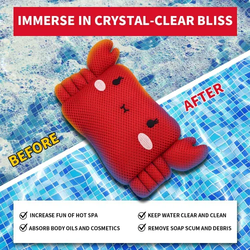 Vista 6 de TPmax Paquete doble de esponja reutilizable para bañera de hidromasaje y esponja absorbente de aceite, accesorios imprescindibles para bañera