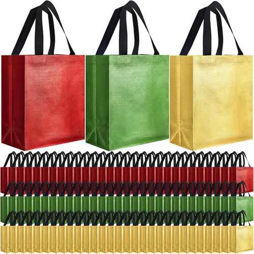Vista 27 de Eccliy - 80 bolsas de regalo reutilizables, tamaño mediano, color negro
