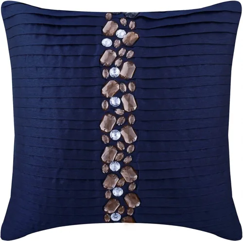 Vista 9 de Diseñador champaña café almohadas Tapa, cristales pinktucks almohadas Tapa, cuadrado fundas para cojín cuadrado, seda fundas de almohada decorativas