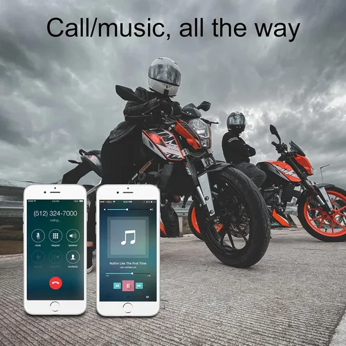 Vista 3 de Auriculares para casco de motocicleta Bluetooth 5.0, auriculares deportivos con reducción de ruido, respuesta automática, control de volumen