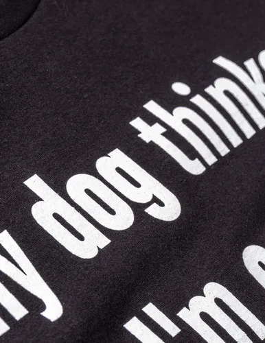 Vista 5 de My Dog Thinks I'm Cool Camiseta divertida de propietario de mascotas sarcástica, camiseta de perro y papá para hombres y mujeres