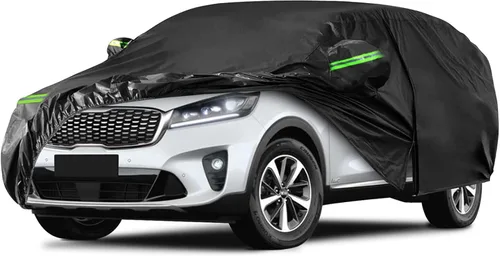 Vista 18 de Funda impermeable para automóvil de 6 capas para Kia K5/Optima 2010-2026 All Weather Car Cover with Cotton Liner, Zipper Door, Windproof Bands for