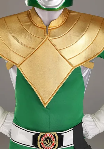 Vista 6 de Disfraz de Power Ranger verde para adultos, traje clásico de Tommy Oliver
