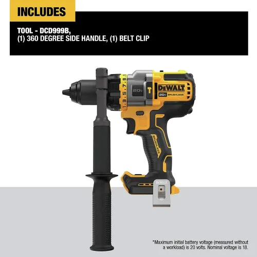 Vista 2 de DEWALT FLEXVOLT ADVANTAGE 20V MAX* Rotomartillo inalámbrico, 1/2 pulgada, herramienta sola (DCD999B)