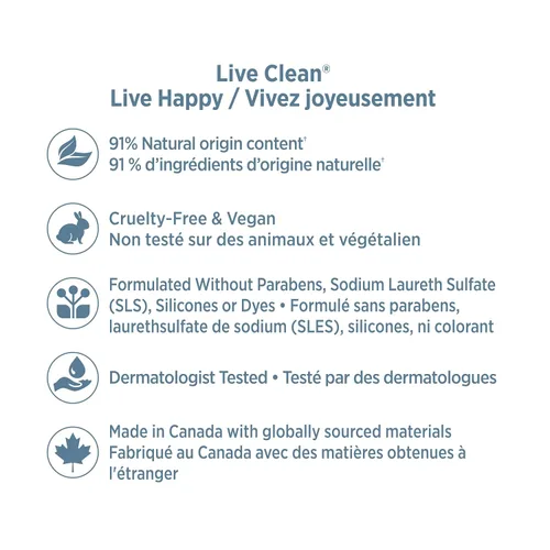 Vista 4 de Live Clean Champú hipoalergénico sensible 11.8 fl oz/12 fl.oz