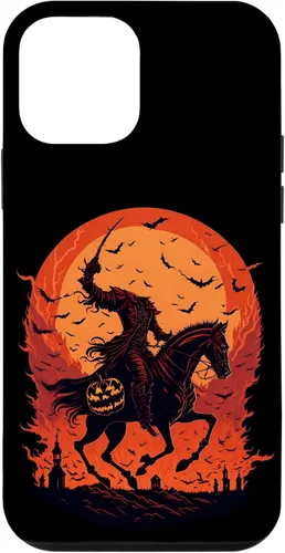 Vista 16 de Halloween Scary Pumpkin Headless Horseman Case for iPhone 17
