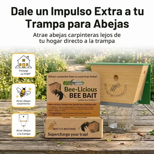 Vista 2 de Best Bee Brothers Bee-Licious - Señuelo de abeja carpintero totalmente 1 Paquete