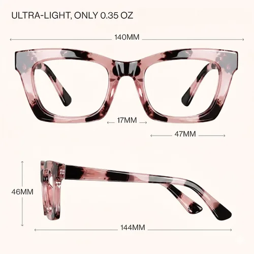 Vista 6 de CCVOO - Lentes de lectura Oprah, con filtro de luz azul, lentes para computadora, para mujer, paquete de 6