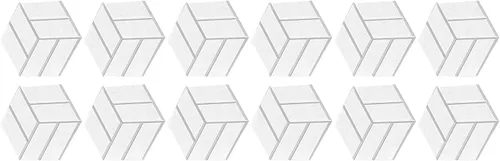 Vista 6 de 12PCS Sound Absorbing Wall Panels Polyester Texture Hexagonal Soundproof Foam for Bedroom Music Room Decorations Soundproof Wall White