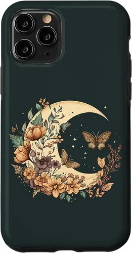 Vista 10 de Funda bohemia con diseño de luna creciente y mariposa para iPhone 15