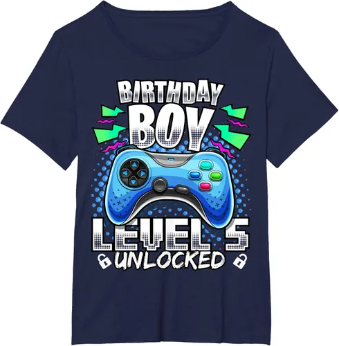 Vista 18 de Camiseta para niños con diseño de videojuegos desbloqueados de nivel 5 Negro