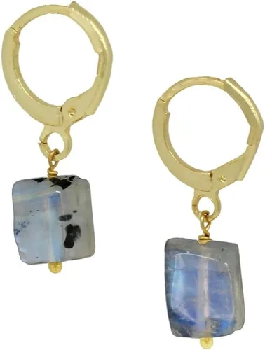 Vista 31 de Gempires Handmade Gemstone Hoop Earrings Raw Crystal Dangle Jewelry Hypoallergenic Gold Plated Lightweight Elegant Jewelry Gifts For Women