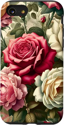 Vista 17 de Funda con diseño floral para iPhone 16 con diseño floral estilo victoriano