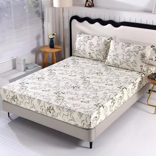 Vista 10 de SDIII Sábana bajera ajustable azul floral individual con 2 fundas de almohada, no incluye sábana encimera, microfibra suave azul vintage, sábanas
