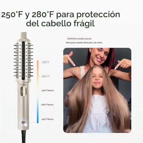 Vista 5 de TYMO STYLUX PRO - Cepillo térmico para rizar, cepillo redondo calentado