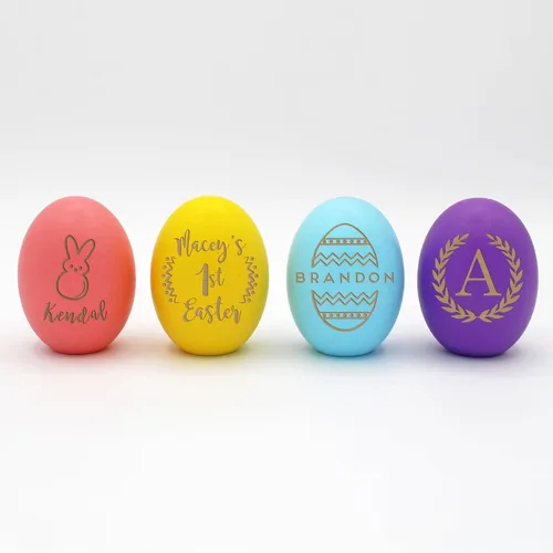 Vista 8 de Huevo de Pascua personalizado para bebés, regalos de Pascua para bebés, regalos de Pascua para niños pequeños, huevos de Pascua de madera, rellenos