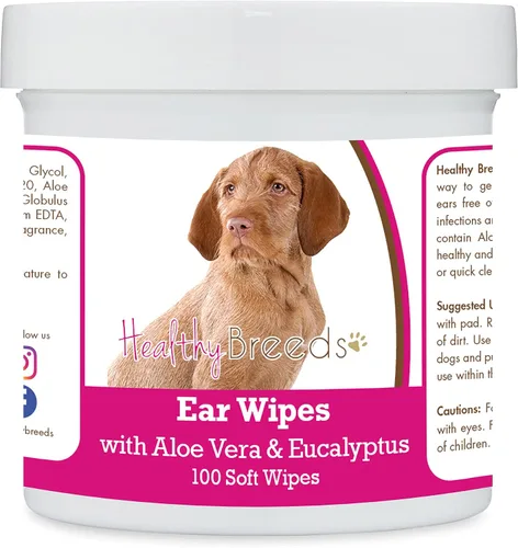 Vista 163 de Healthy Breeds Affenpinscher Toallitas de limpieza de oídos con aloe y eucalipto para perros, 100