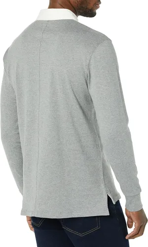 Vista 2 de Tienda Essentials Men's Organic Cotton Long Sleeve Rugby Top (Previously Tienda Aware)
