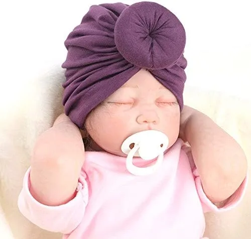 Vista 2 de Baby Turban Newborn Turbans for Baby Girls Head Wraps Bow Hats for Newborns Baby Beanie Hats Headraps