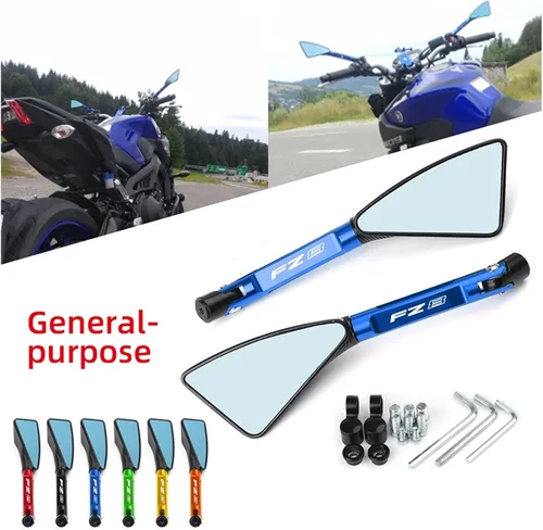 Vista 3 de Accesorios universales para motocicleta CNC retrovisor lateral para Yamaha FZ8 FZ-8