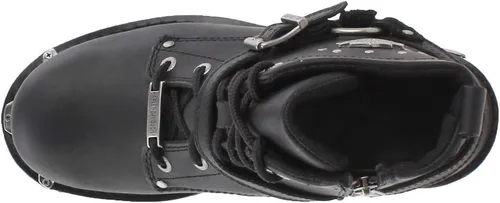 Vista 6 de Harley-Davidson Becky 5.5-Inch piel Negro motocicleta Botas de la mujer. d87048