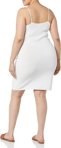 Vista 5 de The Drop Ailyn - Minivestido de suéter ajustado con tiras recortadas para mujer