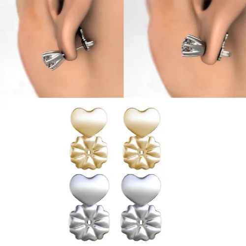 Vista 6 de Magic Bax - Elevadores de pendientes 2 pares de elevadores de pendientes hipoalergénicos ajustables