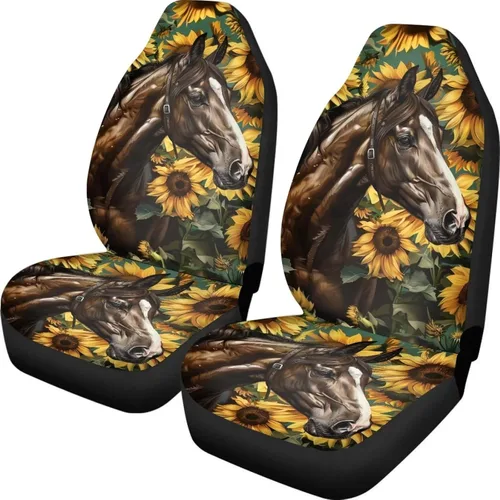 Vista 26 de INSTANTARTS Fundas de asiento de coche con diseño de dalia estética, solo para asientos delanteros, protector de asiento de vehículo, 2 unids/set