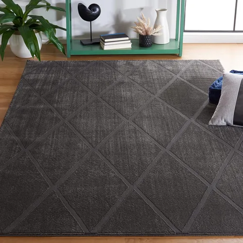 Vista 20 de SAFAVIEH - Alfombra de colección Revive, 9' x 12', beige, diseño enrejado, no se desprende y de fácil cuidado, ideal para áreas de alto tráfico