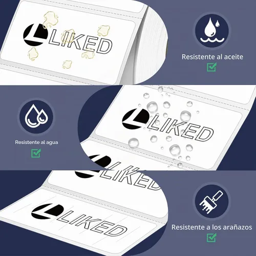 Vista 5 de L LIKED Etiquetas térmicas directas de 2 x 1 pulgada, etiquetas adhesivas permanentes de dirección de código de barras y compatibles con impresoras