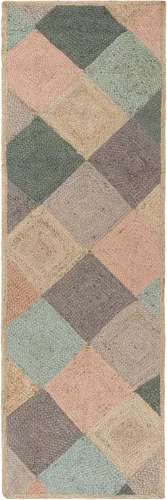 Vista 3 de SAFAVIEH Natural Fiber Collection NF872A - Alfombra de pasillo de 2 pies 6 pulgadas x 8 pies, natural y multicolor, hecha a mano, ideal para zonas