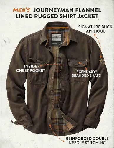 Vista 4 de Legendary Whitetails Men's Journeyman Shirt Jacket