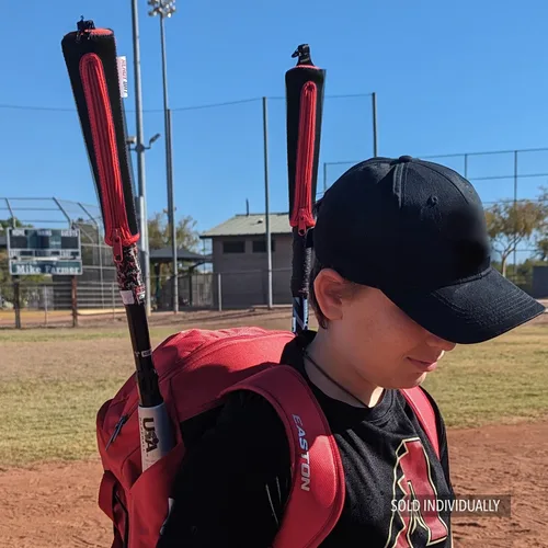 Vista 4 de Funda para mango, funda para bate de béisbol que protege el agarre del vehículo y del bate, guantes de bateo y compañero de casco con gancho