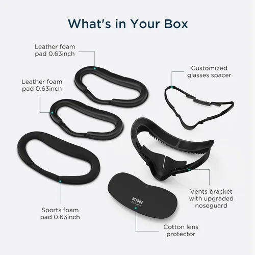 Vista 6 de KIWI design Accesorios de fitness para cojín facial mejorados compatibles con Quest 2 con almohadilla de cuero de interfaz facial 2 almohadilla