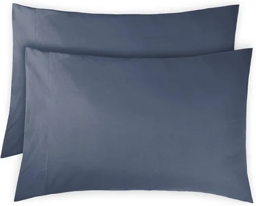 Vista 58 de Southshore Fine Linens® - Vilano® Springs - Par de fundas de almohada plisadas, color negro, estándar (Queen)