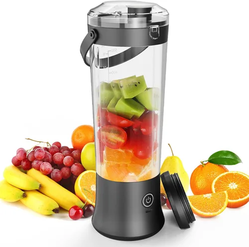Vista 8 de Potente 7.4 V eléctrico Juicer Cup con textura de diseño portátil para frescura Mezcla de frutas en casa Gimnasio Oficina Licuadora de alta velocidad