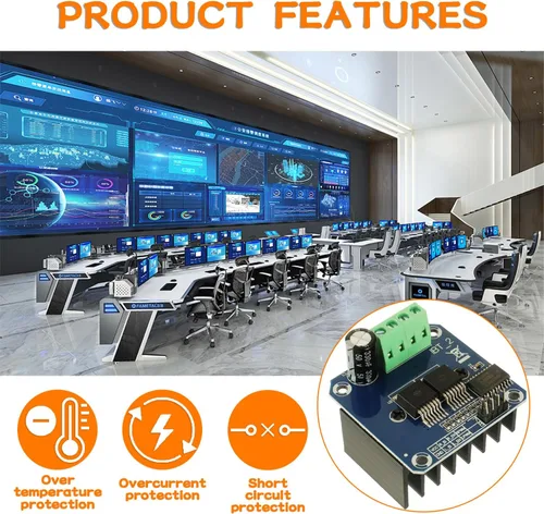 Vista 5 de BTS7960 43A de alta potencia Smart Car Motor Driver Module semiconductor Unidad de refrigeración utilizada para Arduino Control de límite