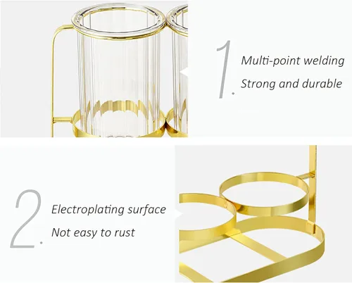 Vista 6 de Soporte dorado para utensilios de cocina y cubiertos para fiesta, cubiertos, cuchara, tenedor, organizador de encimera para cocina, restaurante