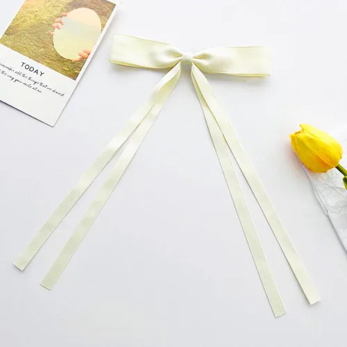 Vista 7 de 10 accesorios para el cabello de BetterJonny : pasadores con lazo con borla y cola larga para niñas, mujeres y adolescentes