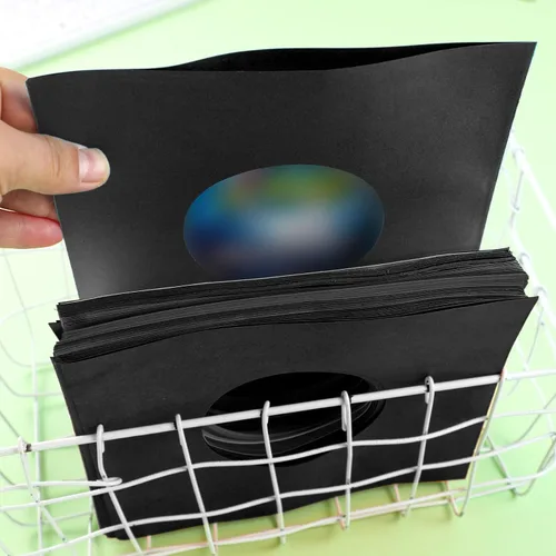 Vista 6 de Eaasty - 100 fundas para discos de 7 pulgadas, 45 unidades, color negro