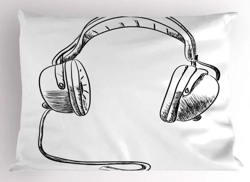 Vista 30 de Ambesonne Funda de almohada con frase en escala de grises, composición de flechas y puntos, inscripción inspiradora Be Brave, funda de almohada Gris