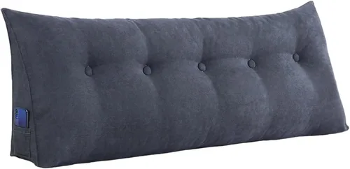 Vista 11 de Almohadas de cuña para sentarse en la cama, almohadas de lectura, almohada triangular con funda de almohada extraíble, cojín de respaldo para sofá