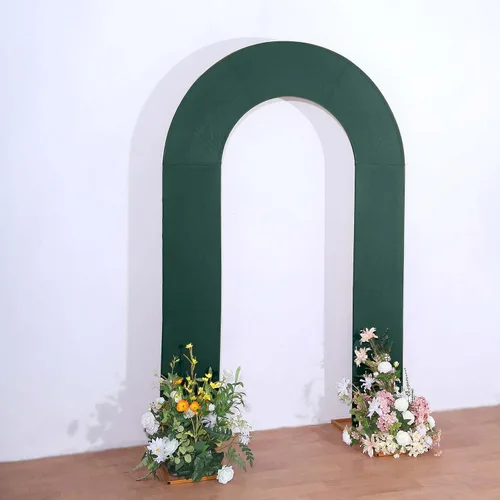 Vista 18 de Efavormart - Funda de arco abierto de elastano beige de 7 pies, doble cara, ajuste cómodo, en forma de U, para bodas escandalosas y decoración